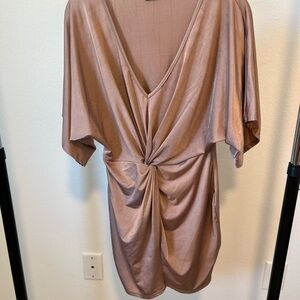 𝅺boohoo‎ Women’s Champagne Pink Twist Dress Size 6